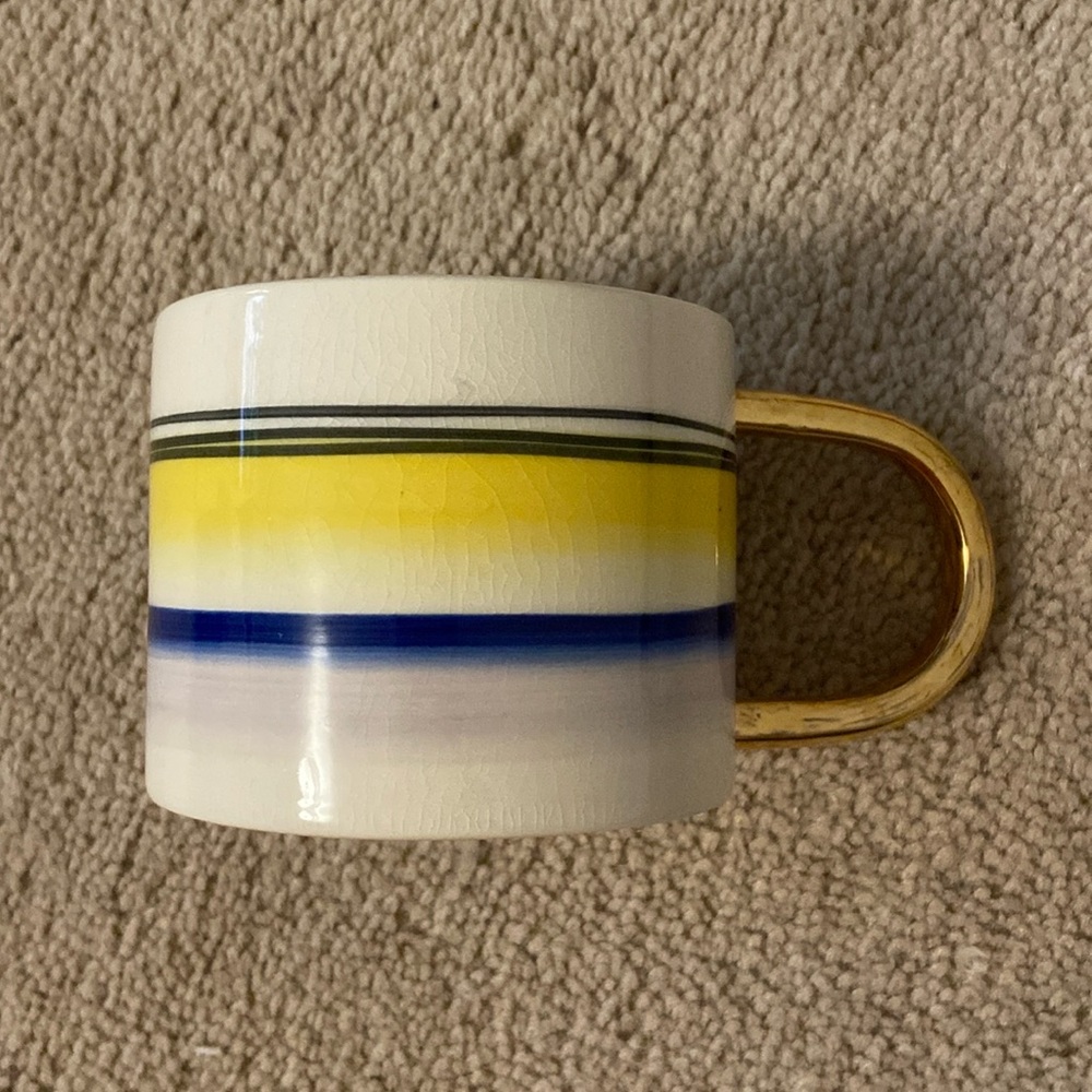 Fliff Carr Ceramics Hand Painted Anthropologie Ceramic Mug. Signed.